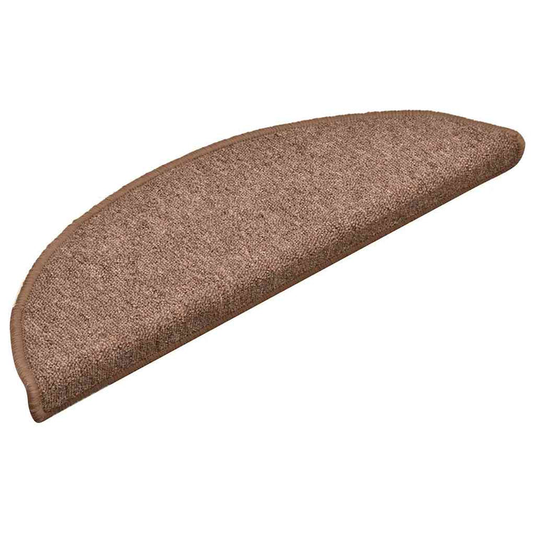 VidaXL tapis d'escalier 30 pcs 56x17x3 cm marron semi-circulaire