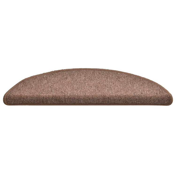 VidaXL tapis d'escalier 30 pcs 56x17x3 cm marron semi-circulaire
