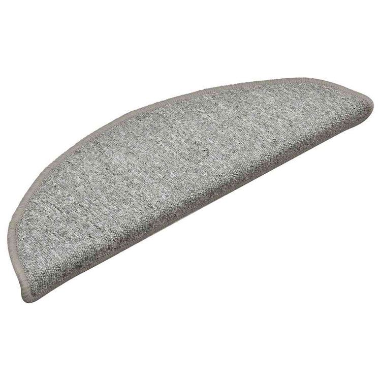 Vidaxx tapis d'escalier 30 pcs 56x17x3 cm gris clair semi-circulaire