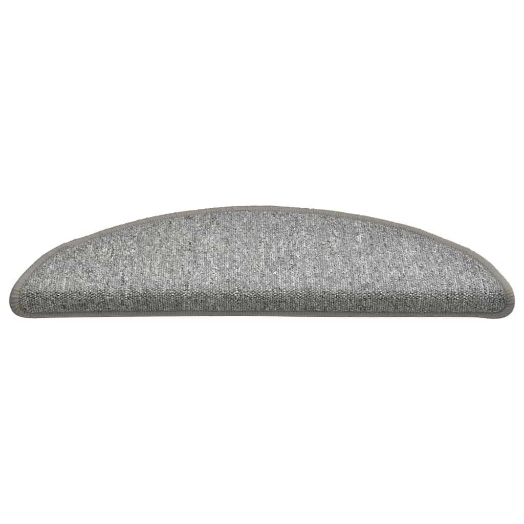 Vidaxx tapis d'escalier 30 pcs 56x17x3 cm gris clair semi-circulaire