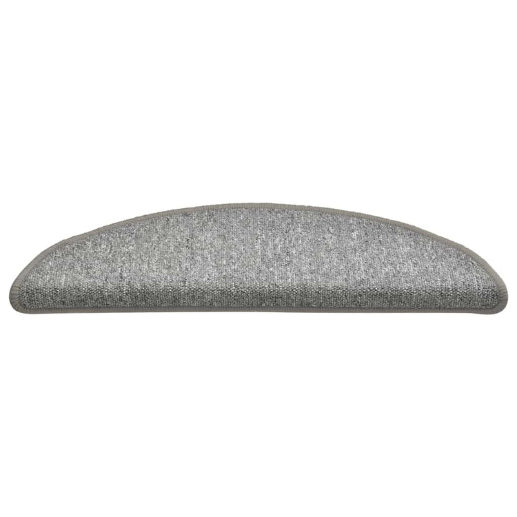 Vidaxx tapis d'escalier 30 pcs 56x17x3 cm gris clair semi-circulaire