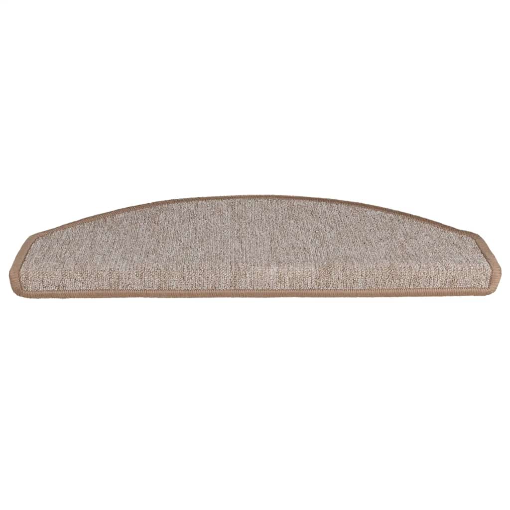 Vidaxx tapis d'escalier 30 pcs 65x24x4 cm marron clair semi-circulaire grand