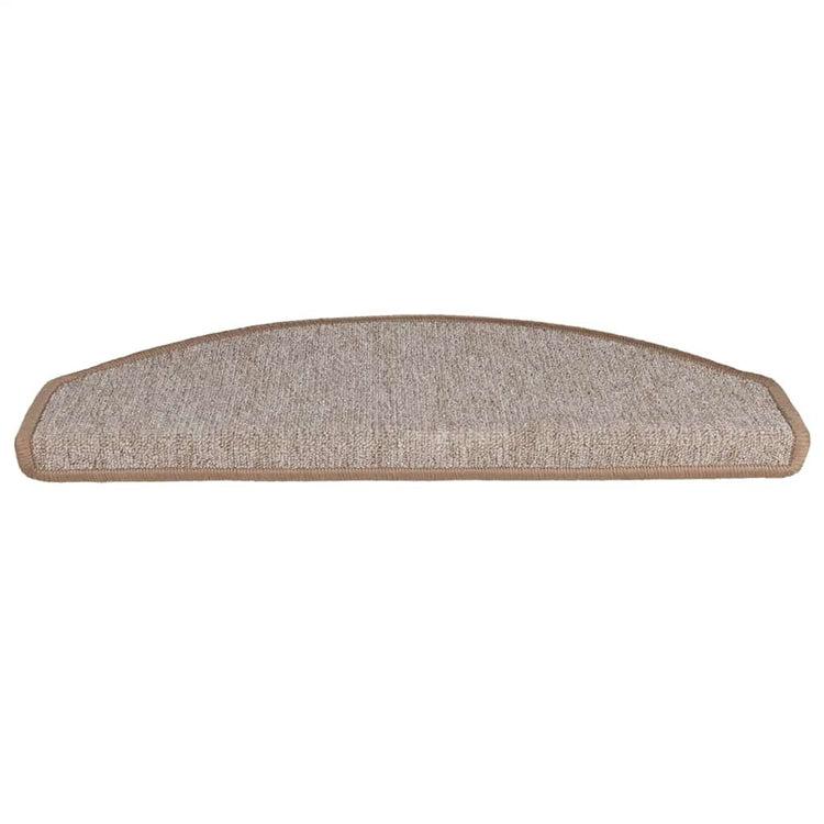 Vidaxx tapis d'escalier 30 pcs 65x24x4 cm marron clair semi-circulaire grand