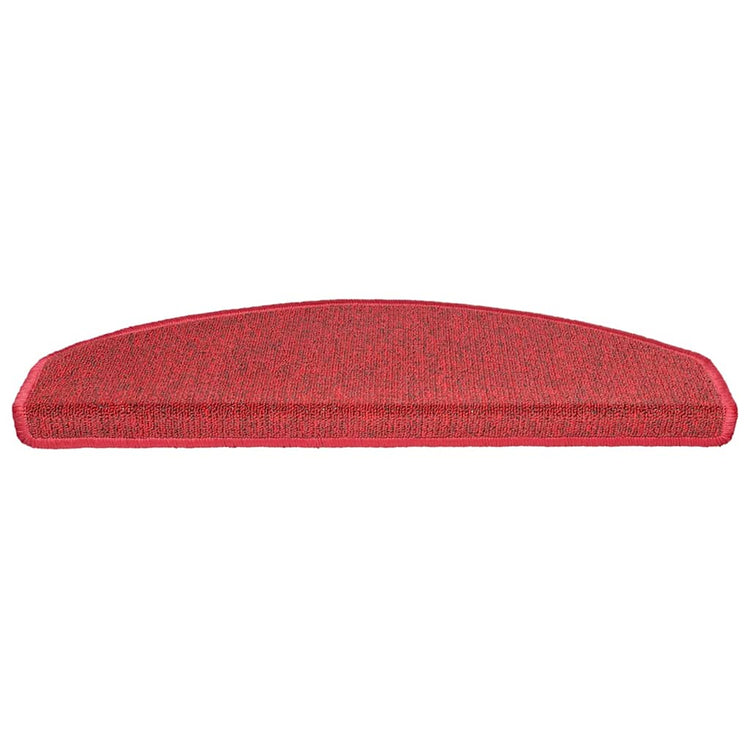 Vidaxx tapis d'escalier 30 pcs 65x24x4 cm rouge semi-circulaire grand