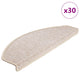 Vidaxx tapis d'escalier 30 pcs 65x24x4 cm taupe semi-circulaire grand