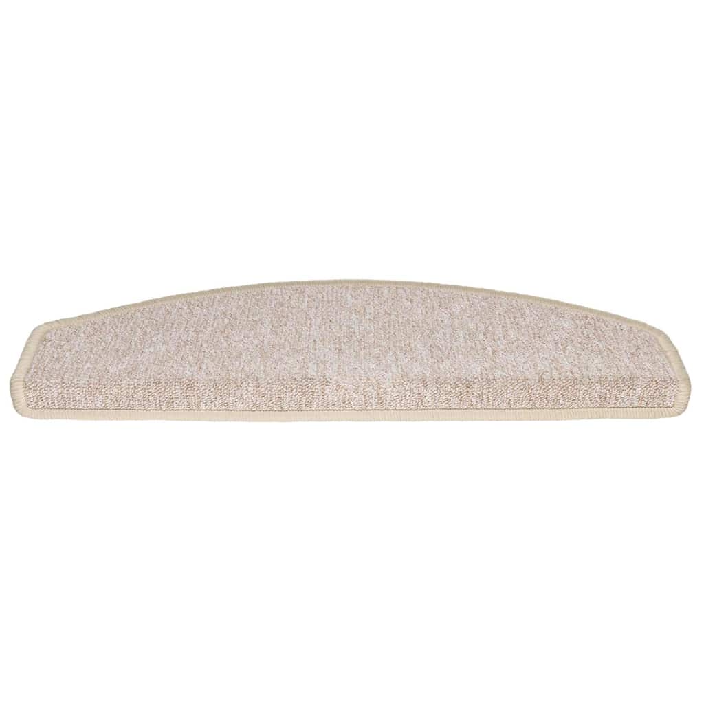 Vidaxx tapis d'escalier 30 pcs 65x24x4 cm taupe semi-circulaire grand
