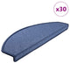 Vidaxx tapis d'escalier 30 pcs 65x24x4 cm bleu semi-circulaire grand