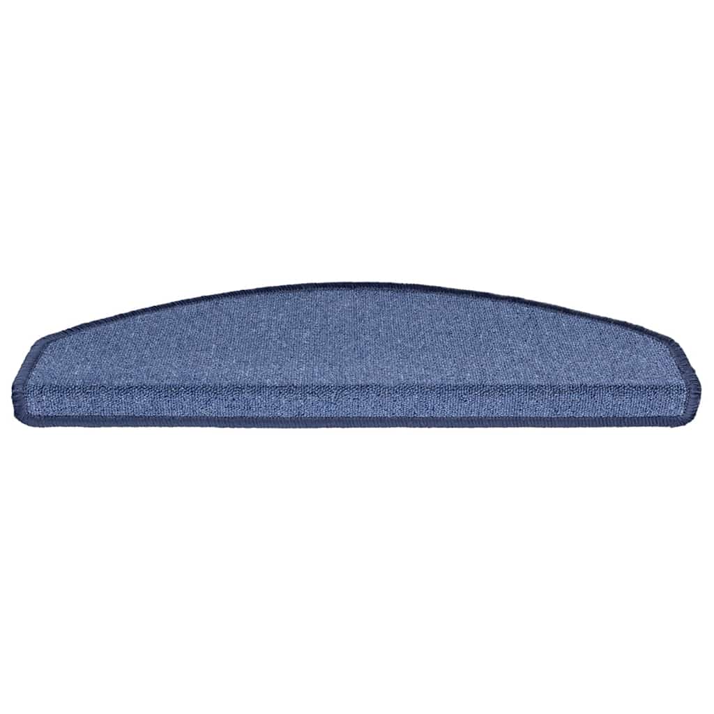 Vidaxx tapis d'escalier 30 pcs 65x24x4 cm bleu semi-circulaire grand