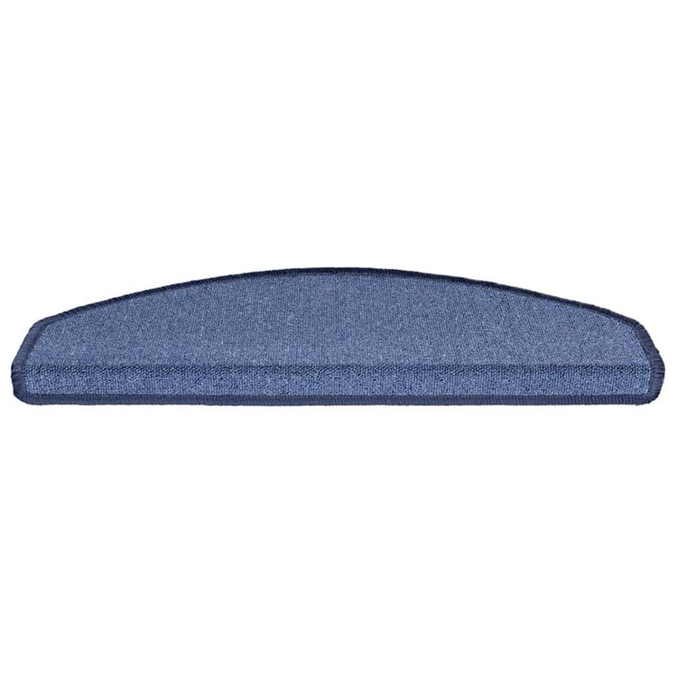 Vidaxx tapis d'escalier 30 pcs 65x24x4 cm bleu semi-circulaire grand