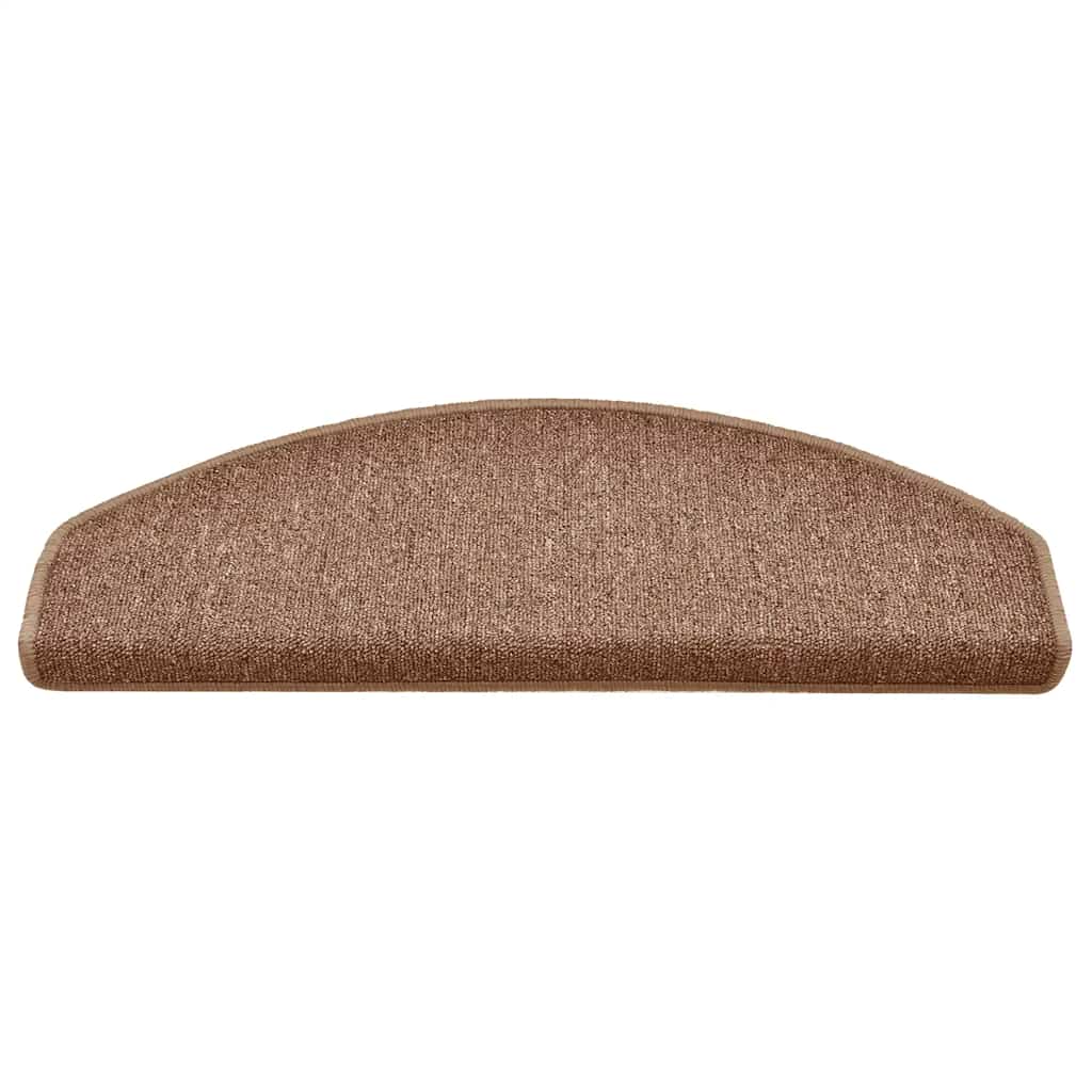 VidaXL tapis d'escalier 30 pcs 65x24x4 cm marron semi-circulaire grand