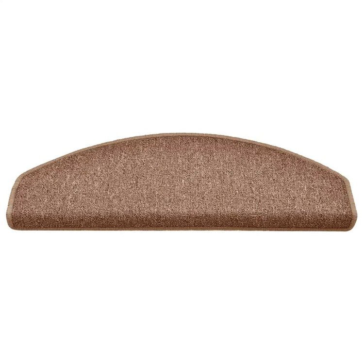 VidaXL tapis d'escalier 30 pcs 65x24x4 cm marron semi-circulaire grand