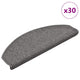 Vidaxx tapis d'escalier 30 pcs 65x24x4 cm gris foncé semi-circulaire grand