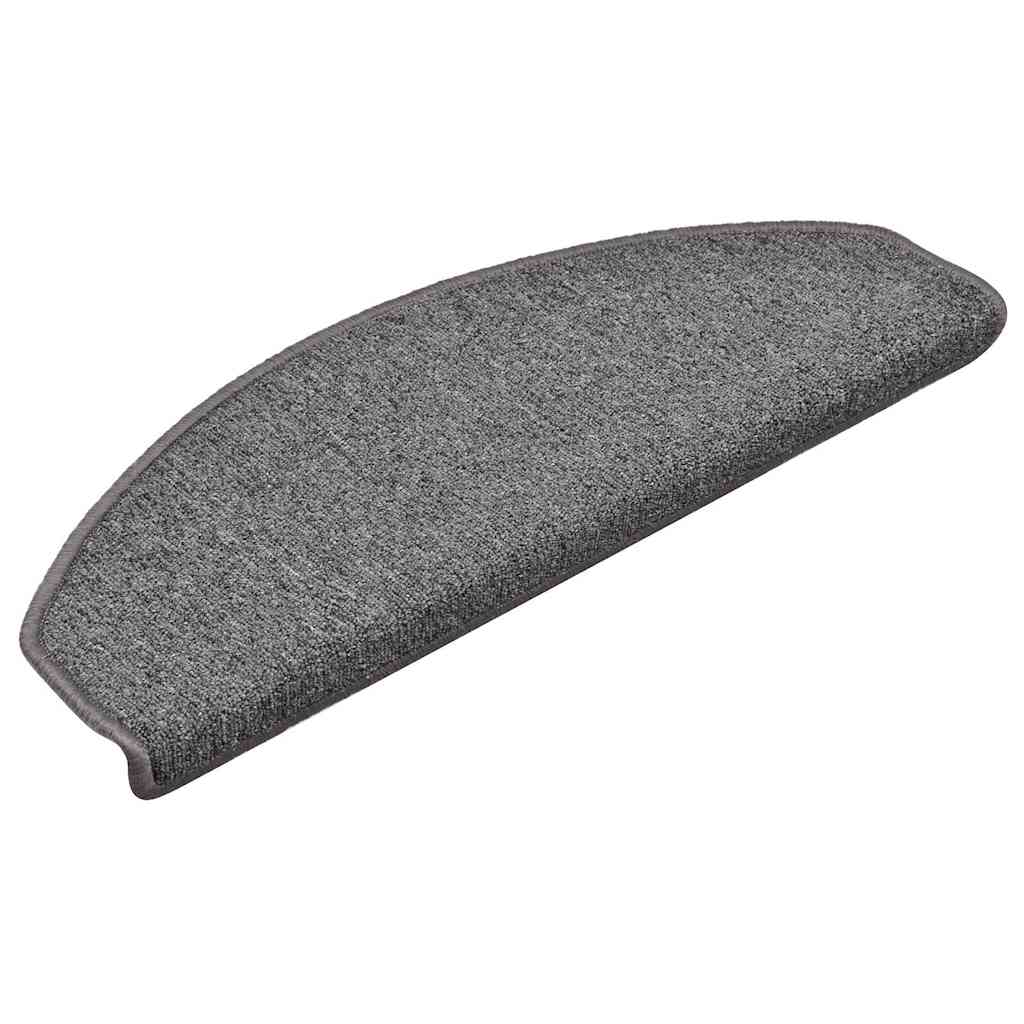 Vidaxx tapis d'escalier 30 pcs 65x24x4 cm gris foncé semi-circulaire grand