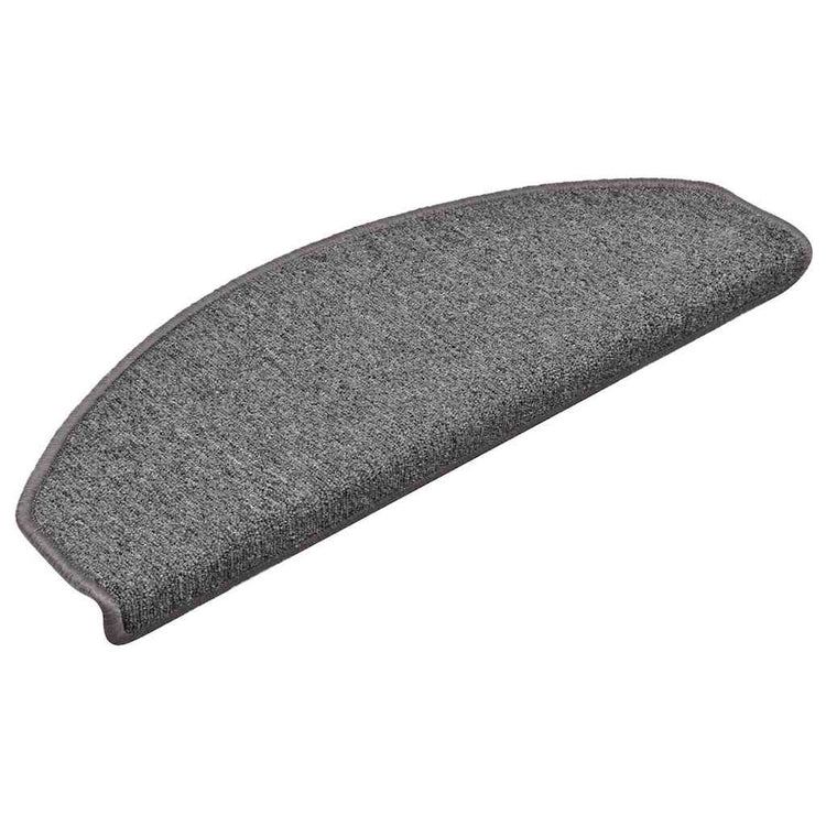 Vidaxx tapis d'escalier 30 pcs 65x24x4 cm gris foncé semi-circulaire grand