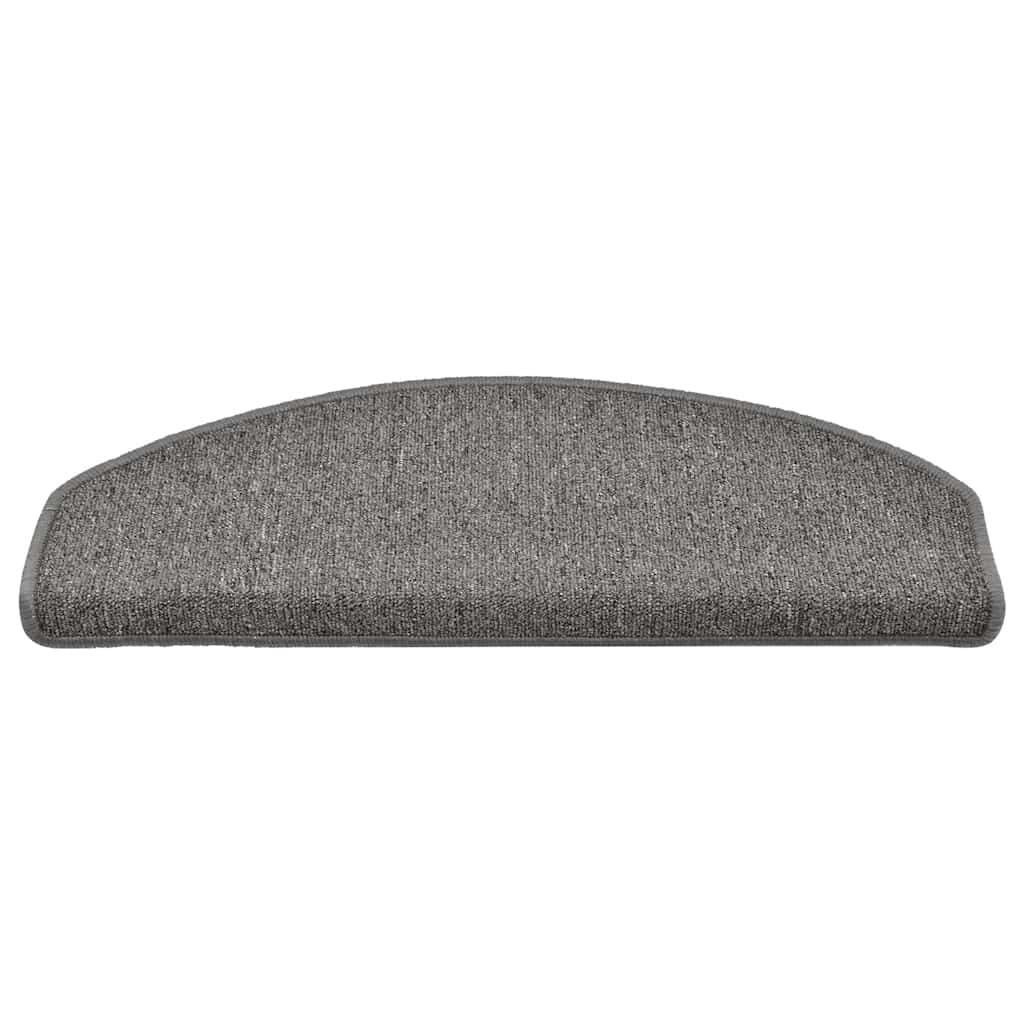 Vidaxx tapis d'escalier 30 pcs 65x24x4 cm gris foncé semi-circulaire grand