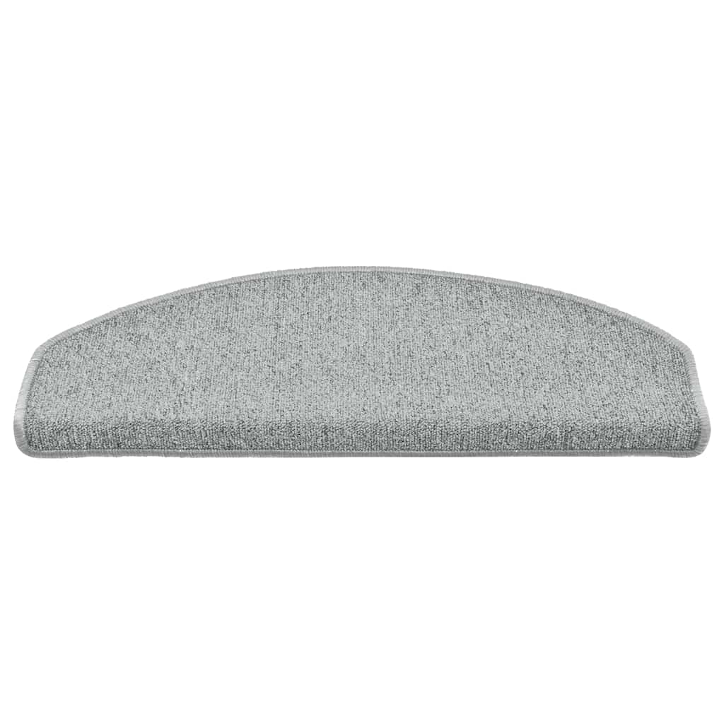 Vidaxx tapis d'escalier 30 pcs 65x24x4 cm gris clair semi-circulaire grand