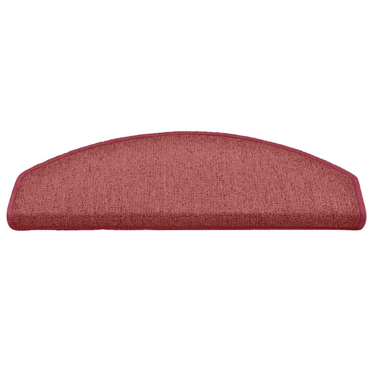 Vidaxx tapis d'escalier 30 pcs 65x24x4 cm bordeaux semi-circulaire grand