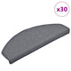 Vidaxx tapis d'escalier 30 pcs 65x24x4 cm gris clair et bleu semi-circulaire grand