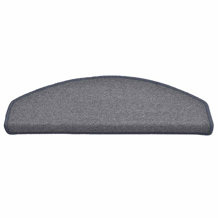 Vidaxx tapis d'escalier 30 pcs 65x24x4 cm gris clair et bleu semi-circulaire grand