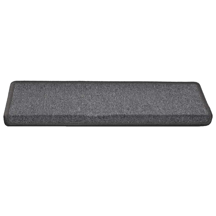 Vidaxxl tapis d'escalier 30 pcs 65x21x4 cm bord rectangulaire gris foncé