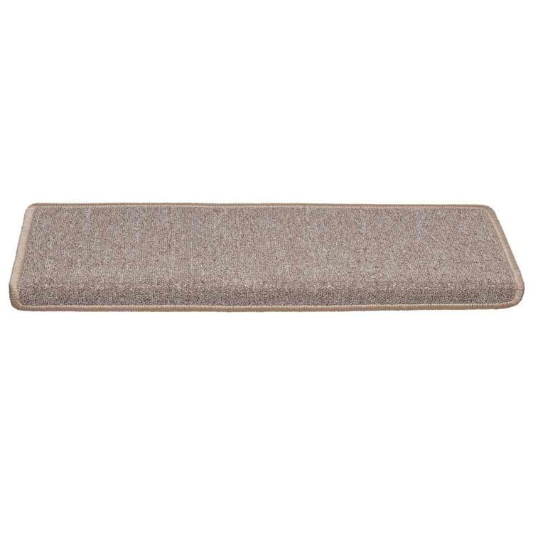 Vidaxx tapis d'escalier 30 pcs 65x21x4 cm marron clair avec bord rectangulaire