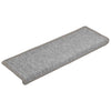 VidaXL tapis d'escalier 30 pcs 65x21x4 cm gris clair avec bord rectangulaire