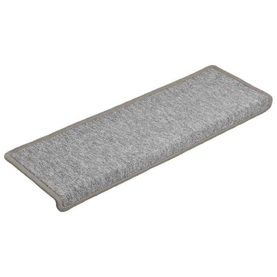 VidaXL tapis d'escalier 30 pcs 65x21x4 cm gris clair avec bord rectangulaire