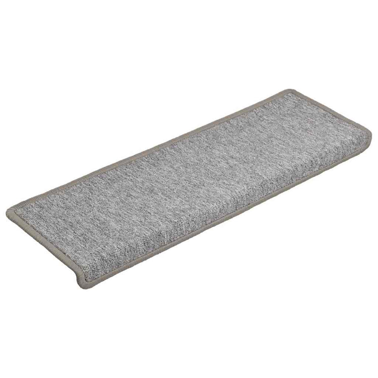 VidaXL tapis d'escalier 30 pcs 65x21x4 cm gris clair avec bord rectangulaire
