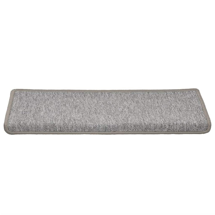 VidaXL tapis d'escalier 30 pcs 65x21x4 cm gris clair avec bord rectangulaire