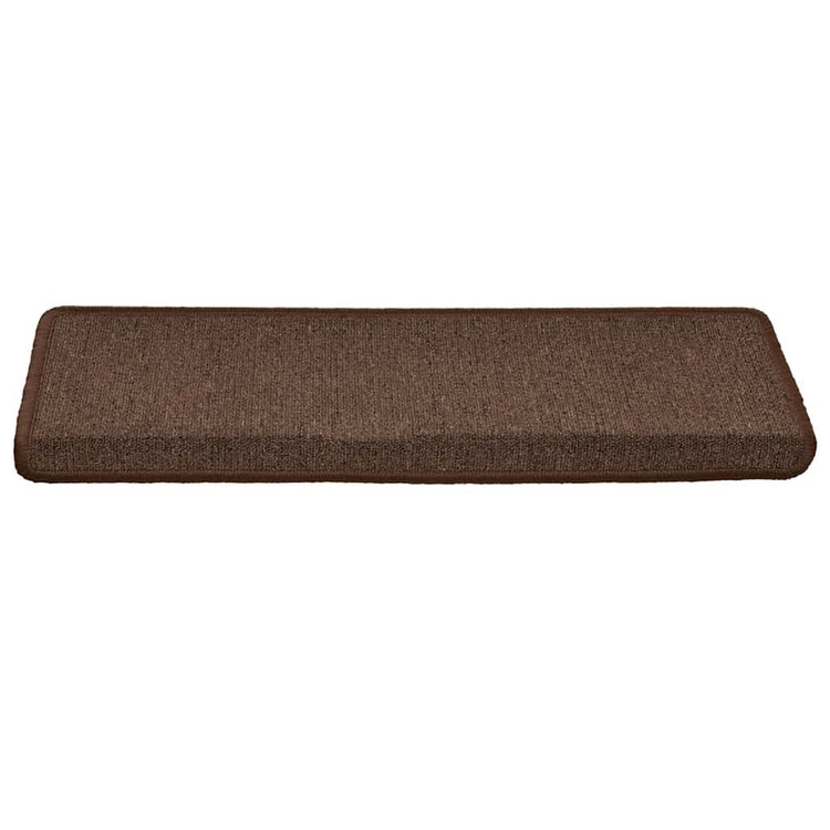 VidaXL tapis d'escalier 30 pcs 65x21x4 cm bord rectangulaire marron café