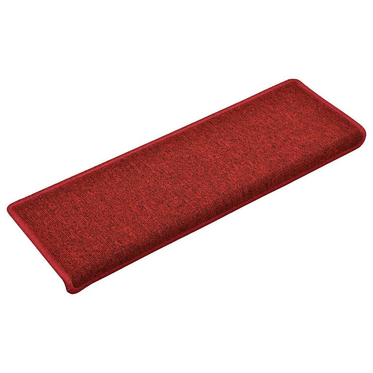 VidaXL tapis d'escalier 30 pcs 65x21x4 cm bord rectangulaire rouge