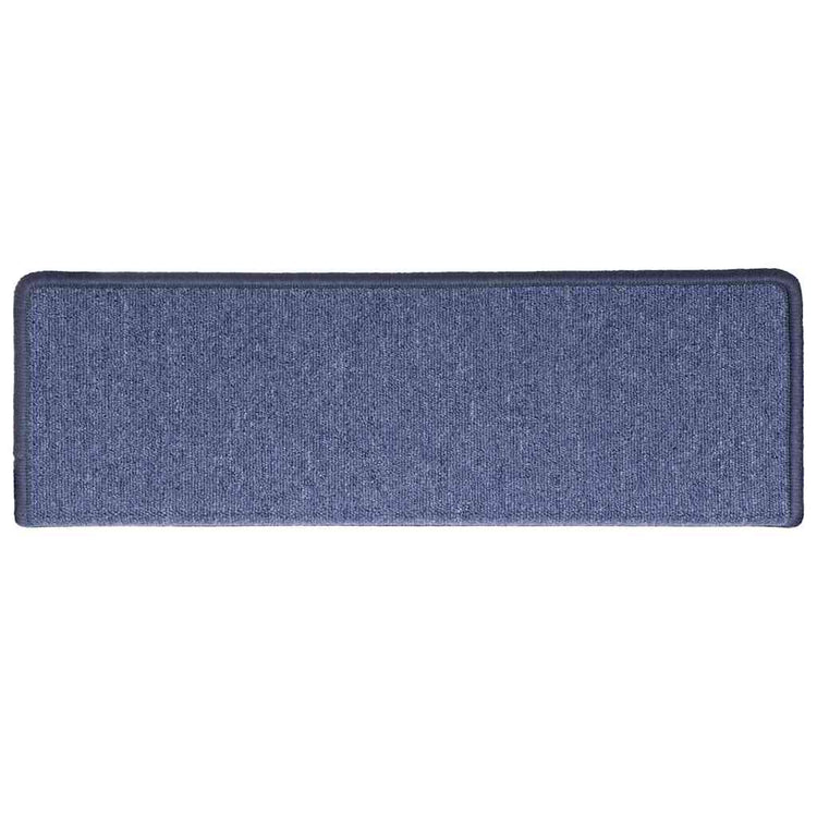 VidaXL tapis d'escalier 30 pcs 65x21x4 cm bord rectangulaire bleu