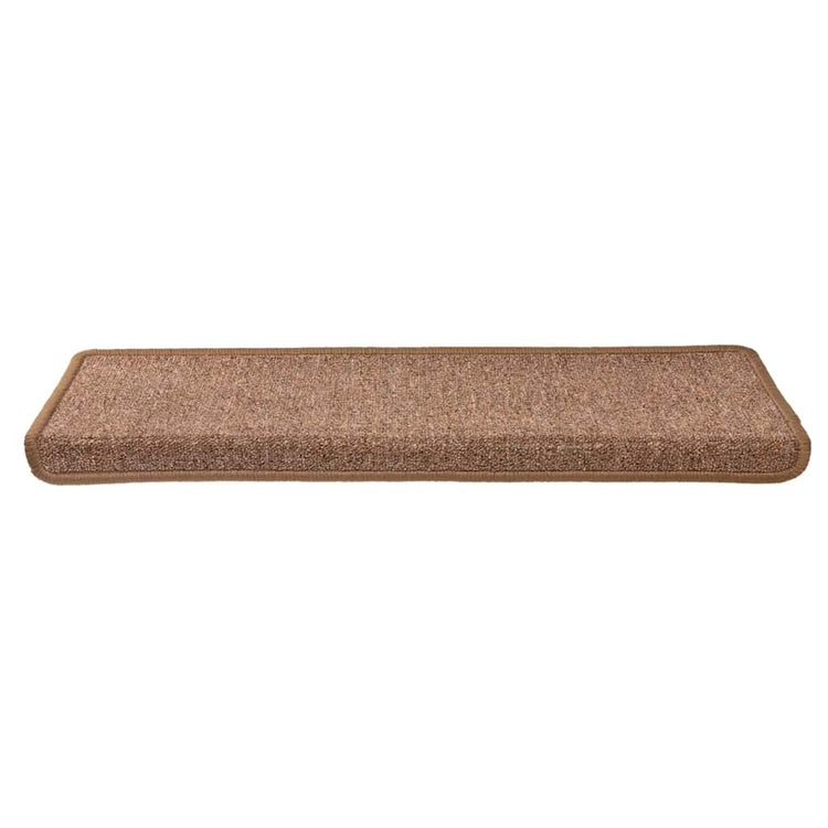 Vidaxx tapis d'escalier 30 pcs 65x21x4 cm bord rectangulaire marron