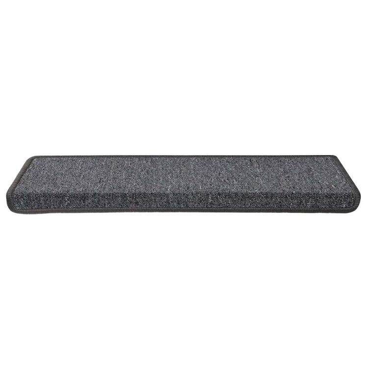 Vidaxxl tapis d'escalier 30 pcs 65x21x4 cm bord rectangulaire gris foncé