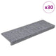 VidaXL tapis d'escalier 30 pcs 65x21x4 cm gris clair avec bord rectangulaire
