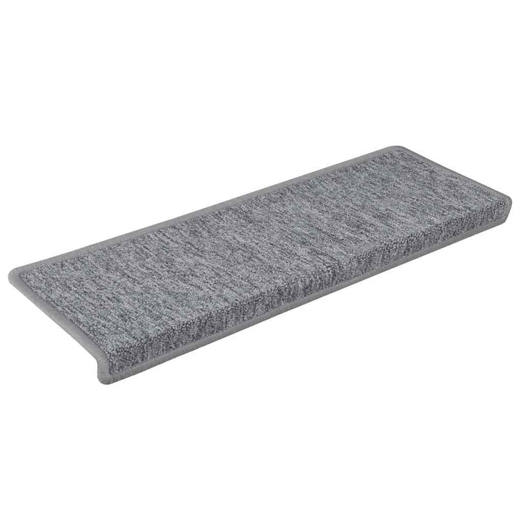 VidaXL tapis d'escalier 30 pcs 65x21x4 cm gris clair avec bord rectangulaire