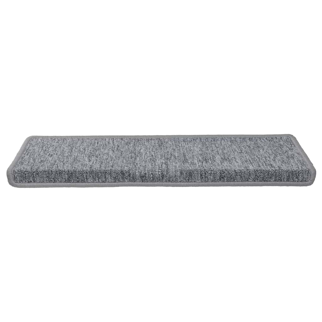 VidaXL tapis d'escalier 30 pcs 65x21x4 cm gris clair avec bord rectangulaire