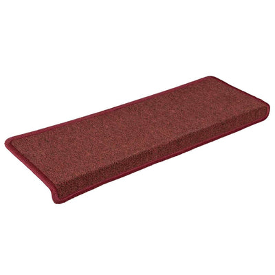 Vidaxx tapis d'escalier 30 pcs 65x21x4 cm bord rectangulaire bordeaux