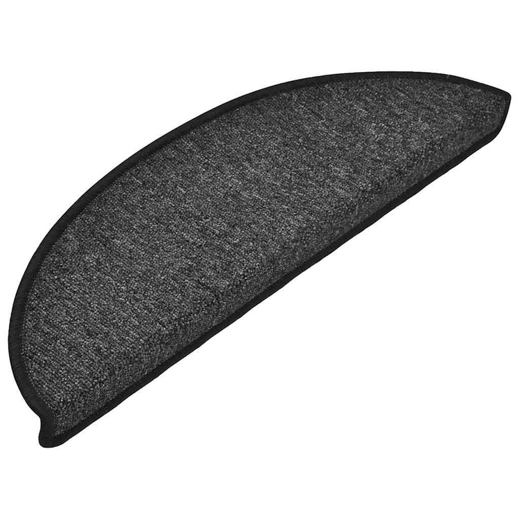 Vidaxx tapis d'escalier 20 pcs 56x17x3 cm anthracite semi-circulaire