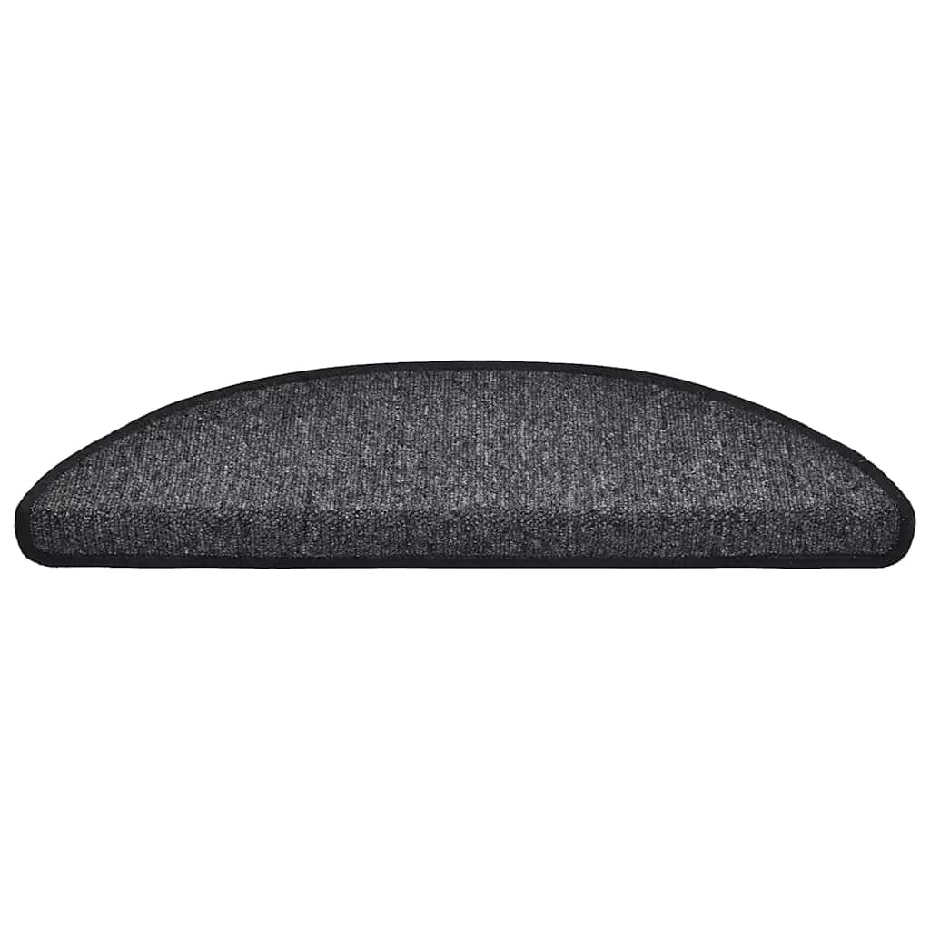 Vidaxx tapis d'escalier 20 pcs 56x17x3 cm anthracite semi-circulaire