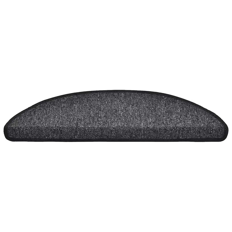 Vidaxx tapis d'escalier 20 pcs 56x17x3 cm anthracite semi-circulaire