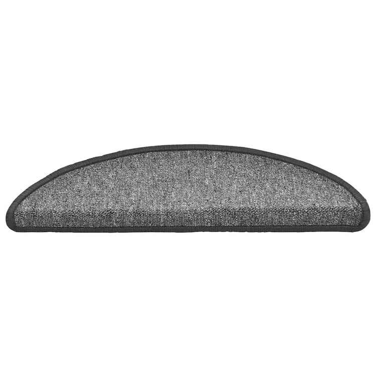 VidaXL tapis d'escalier 20 pcs 56x17x3 cm gris foncé semi-circulaire