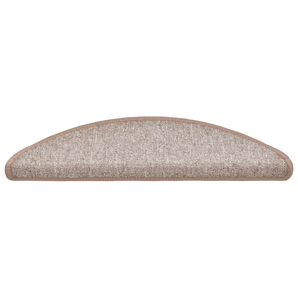 Vidaxx tapis d'escalier 20 pcs 56x17x3 cm marron clair semi-circulaire