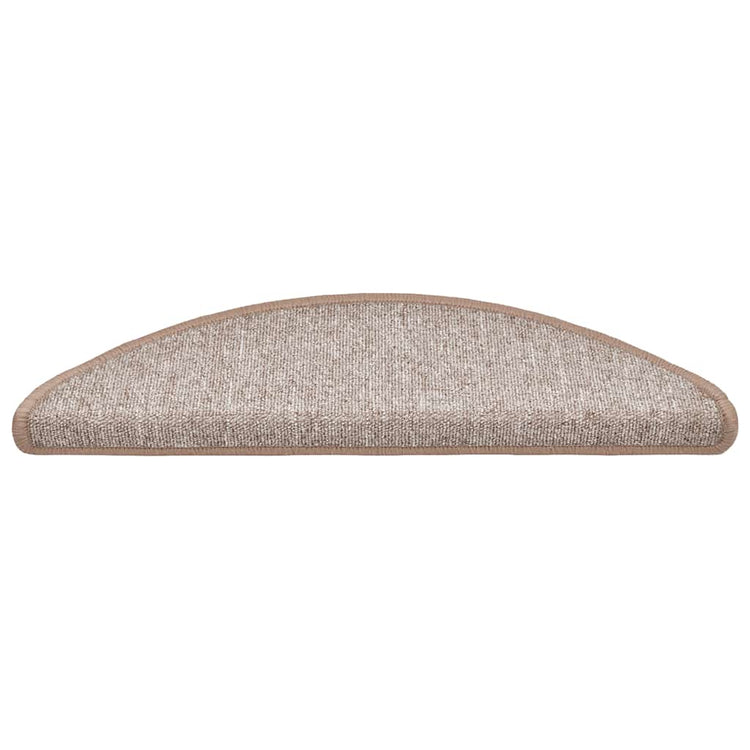Vidaxx tapis d'escalier 20 pcs 56x17x3 cm marron clair semi-circulaire