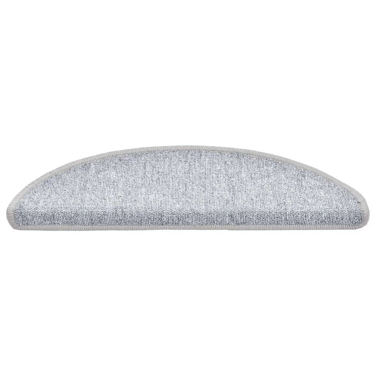 VidaXL tapis d'escalier 20 pcs 56x17x3 cm gris clair semi-circulaire