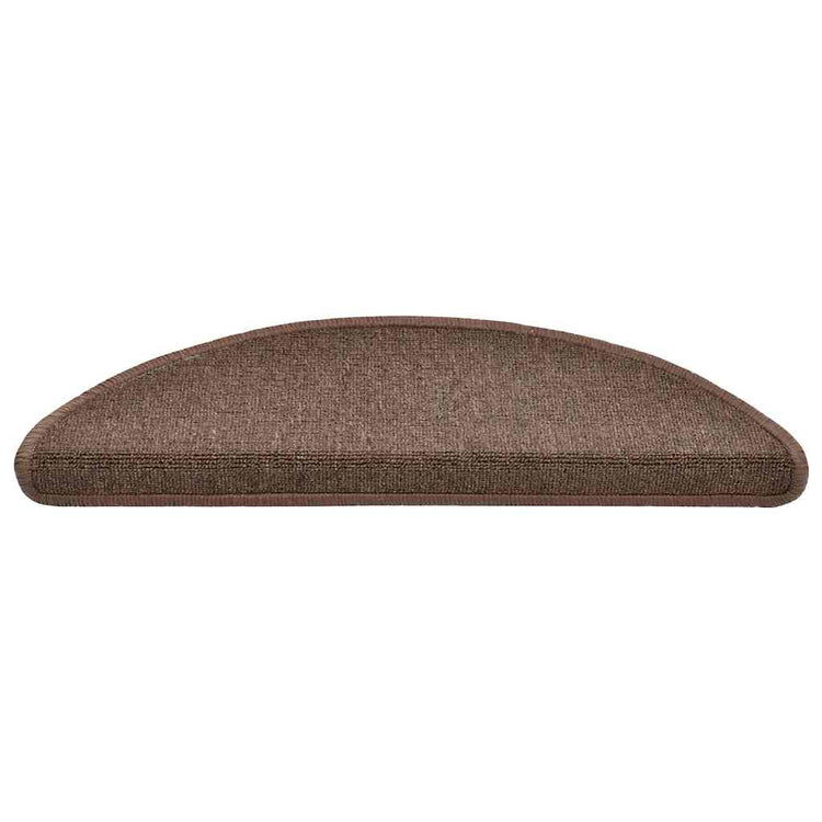 Vidaxx tapis d'escalier 20 pcs 56x17x3 cm marron café semi-circulaire