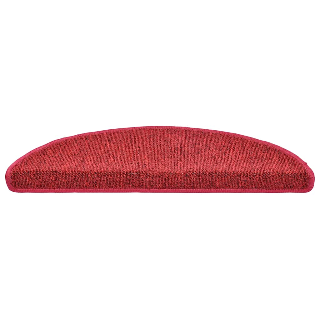 Vidaxx tapis d'escalier 20 pcs 56x17x3 cm rouge semi-circulaire