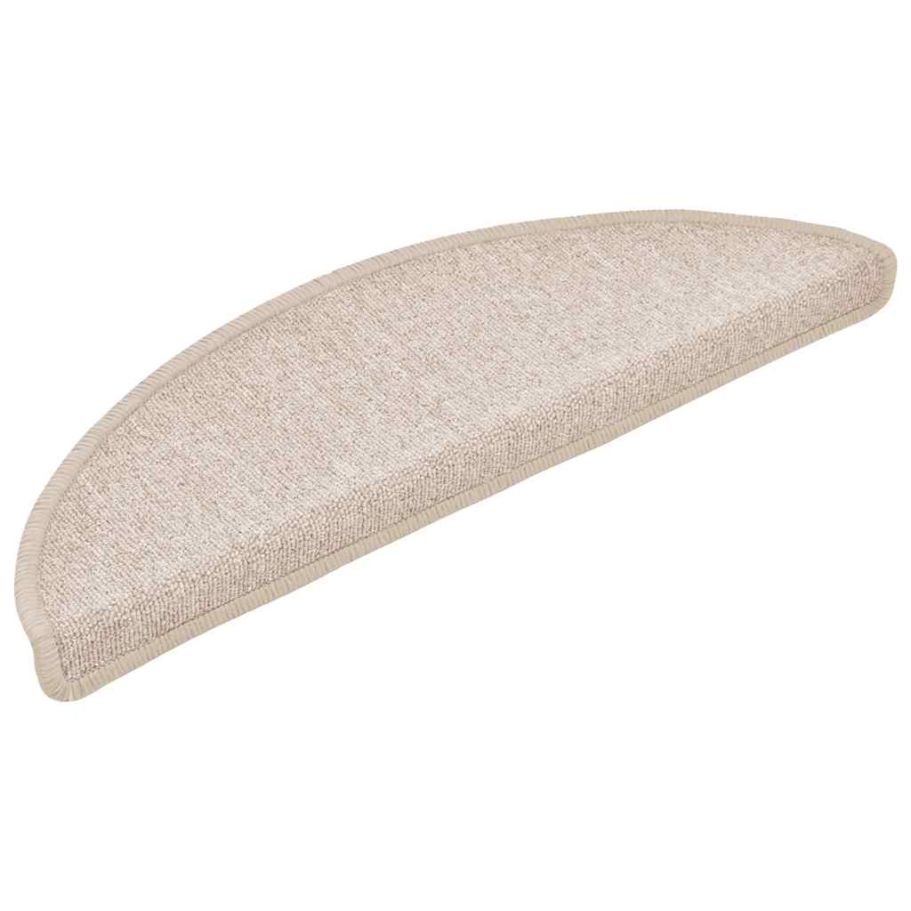 VidaXL tapis d'escalier 20 pcs 56x17x3 cm taupe semi-circulaire