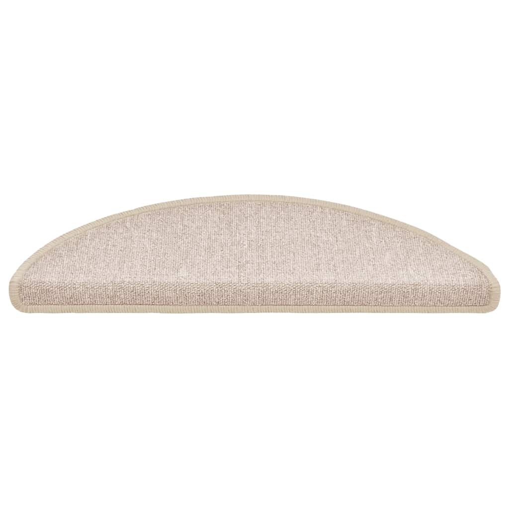 VidaXL tapis d'escalier 20 pcs 56x17x3 cm taupe semi-circulaire