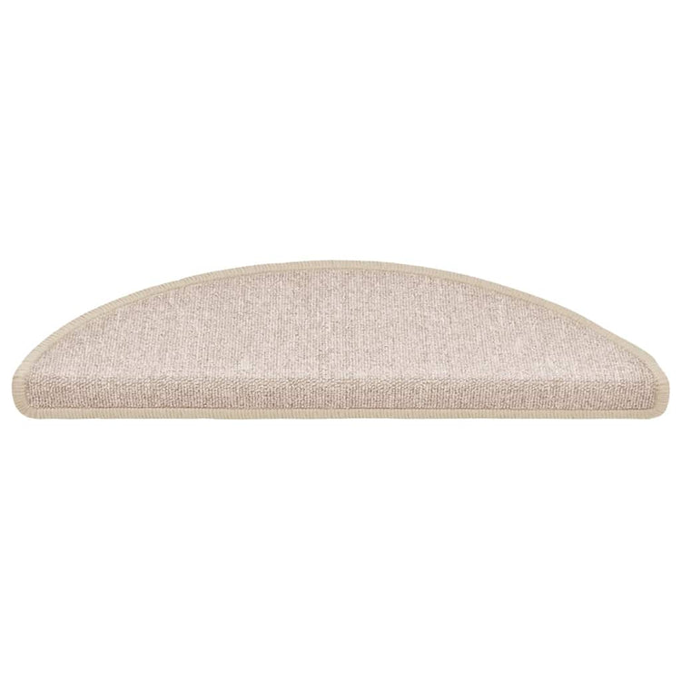 VidaXL tapis d'escalier 20 pcs 56x17x3 cm taupe semi-circulaire